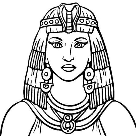Dibujos De Cleopatra La Reina Del Antiguo Egipto Para Colorear Para Colorear Pintar E Imprimir