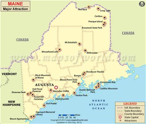 Places To Visit In Maine Map Of Maine Attractions Maine Travel