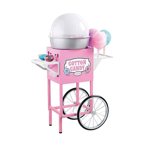 Nostalgia Electrics Old Fashioned Cotton Candy Cart Pink Candy Cart
