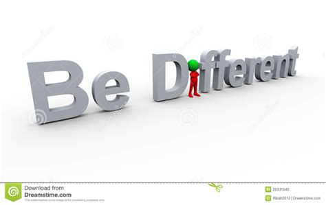 3d Words Be Different Stock Photo Image 26331040