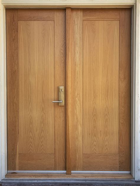 White Oak Front Entrance Doors Mekkelek Custom Woodwork And Cabinetry