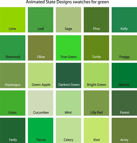 Color Swatches For Cyan Yellow Yellow Green And Green 견본 색깔 색