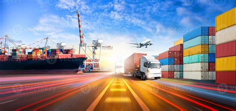 Global business logistics import export and container cargo freight