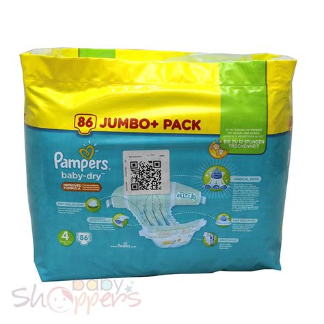 Pampers Baby Dry Size 4 Jumbo Pack 86 Nappies Weight8 16kg Diapers
