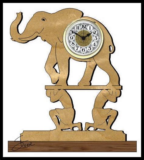 Scrollsaw Workshop Elephant Clock Scroll Saw Pattern