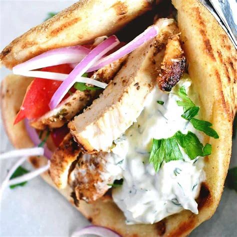 Chicken Gyros Recipe With Tzatziki Sauce Real Greek Recipes