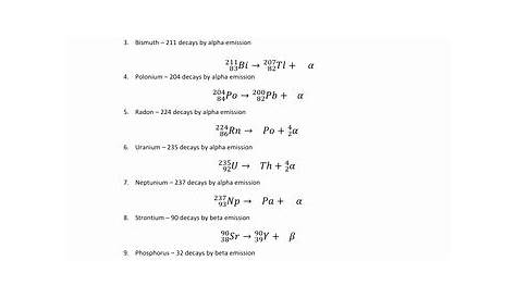50 Radioactive Decay Worksheet Answers