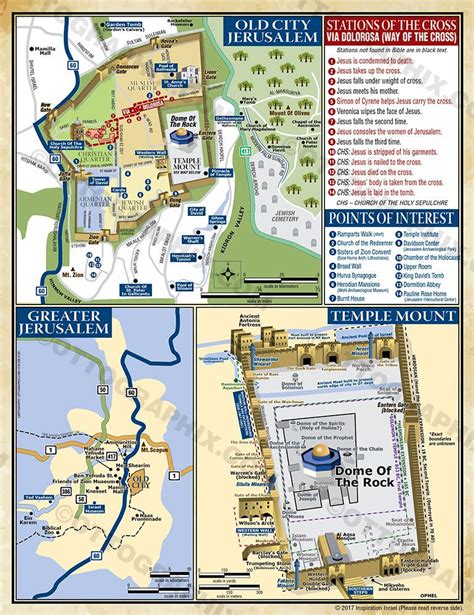 Old City Jerusalem And Temple Mount Map For My Israel Memories Old