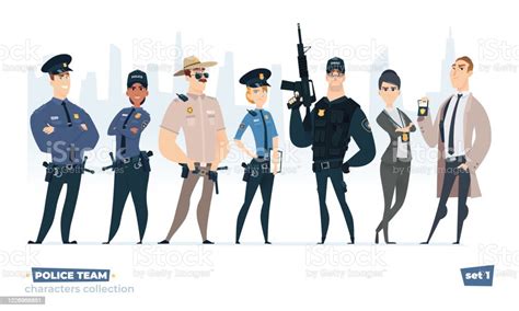 Polisi Koleksi Polisi Pria Dan Polisi Wanita Tim Polisi Dan Petugas