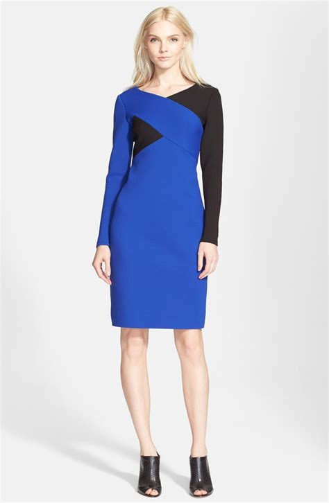 Milly Colorblock Stretch Knit Sheath Dress Nordstrom