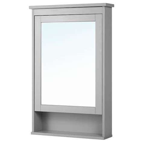 Hemnes Mirror Cabinet With 1 Door Gray 24 34x6 14x38 58 Ikea