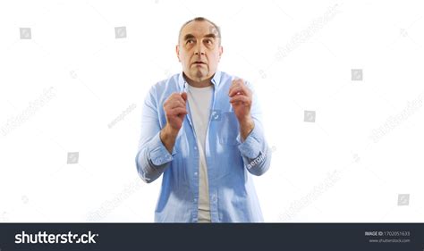 Portrait Old Man Shocked Man Scared Stock Photo 1702051633 Shutterstock