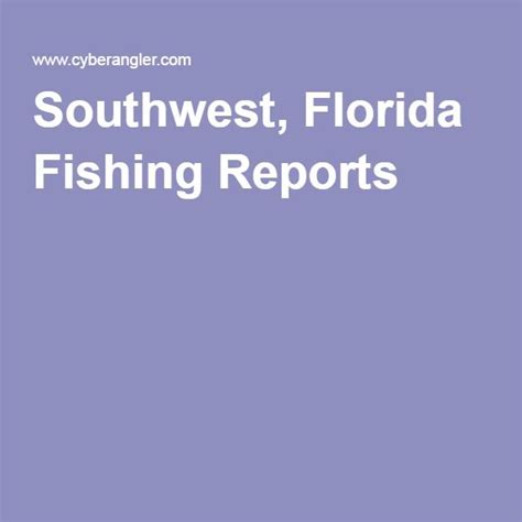 Southwest Florida Fishing Reports Fishing Report Fish Florida