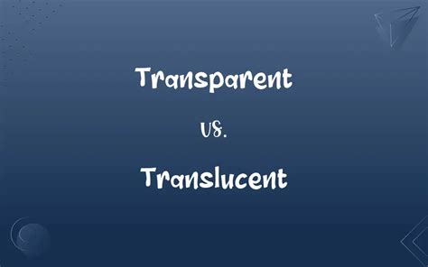 Transparent Vs Translucent Whats The Difference