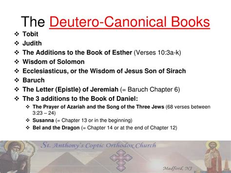 PPT An Introduction To The Deutero Canonical Books PowerPoint