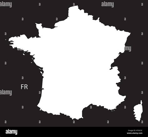 France Map Black White Stock Vector Image And Art Alamy