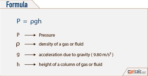 In the conversion of liquid level to pressure, why is there no consideration for the area or diameter of the tank? Static Fluid Pressure (P) Calculator