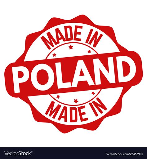 Made In Poland Sign Or Stamp Royalty Free Vector Image