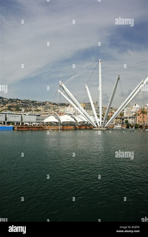 The Bigo Crane By Renzo Piano Genoa Old Harbor Porto Antico Italy