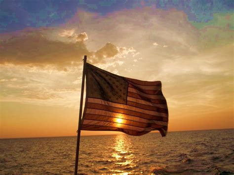 Freedompicture Of American Flag Taken During Sunset At Pictured