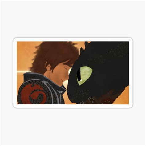 Hiccup And Toothless Sticker By Eperondor Redbubble