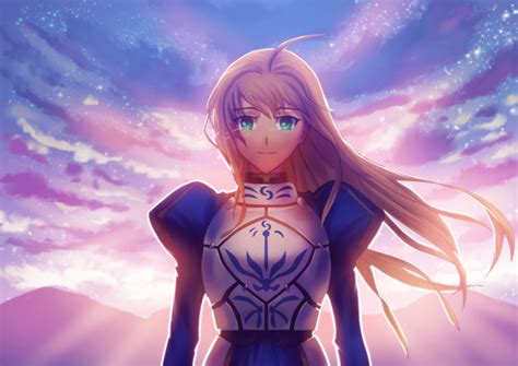 Blonde Hair Crying Fate Series Fate Stay Night Green Eyes Saber Konachan Com Konachan Com