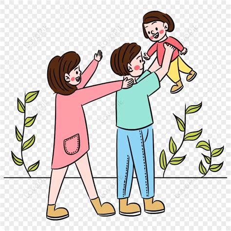 Gambar Ibu Bapa Kartun Cute And Beautiful Solid Color Cartoon Parent