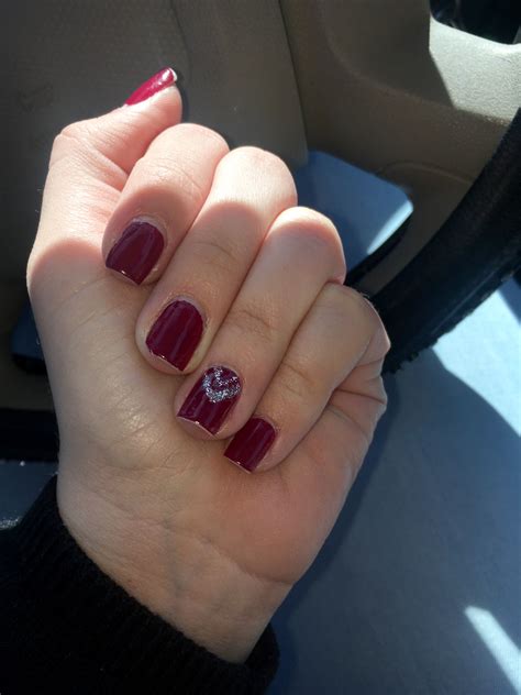 Valentines Day Nails A How To Guide For Maroon Nails Amelia Infore