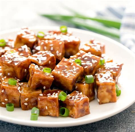 Crispy Sesame Tofu Air Fried Or Baked Recipe Tofu Recipes Sesame