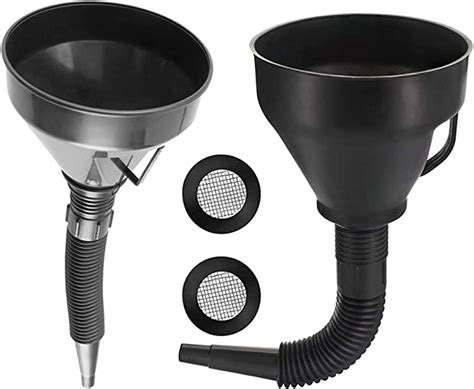 Buy Plastic Large Funnels Wide Mouth With Strainer 2 Pcs Oil Funnel