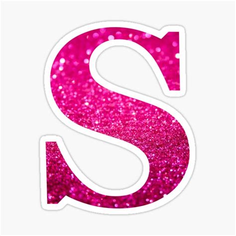 letter s pink glitter stickers glitter stickers pink