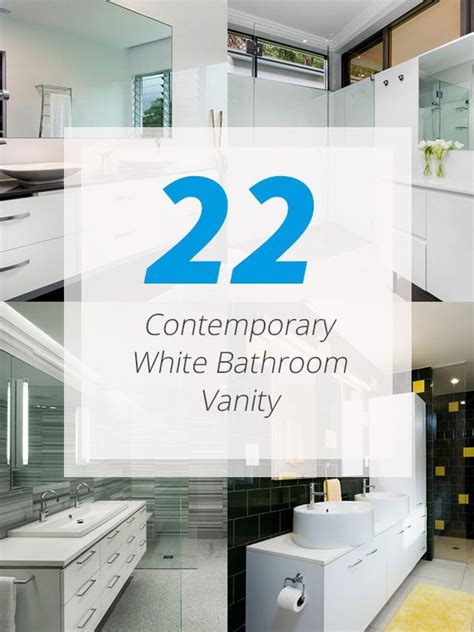 22 Neat Contemporary White Bathroom Vanity Home Design Lover White