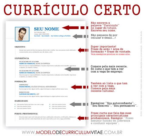 Modelo De Curriculum Vitae Baixar Modelo De Currículo Currículo