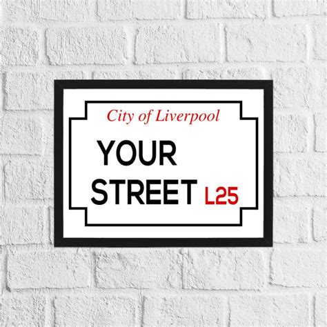 Personalised Liverpool Street Sign Print Prints With Personality