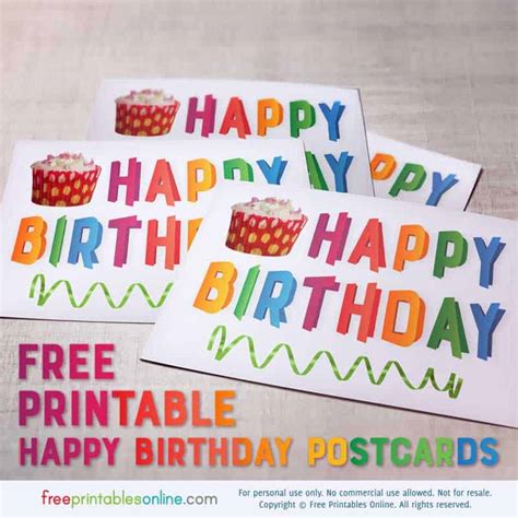 Free Printable Birthday Cards Paper Trail Design 10 Best Printable