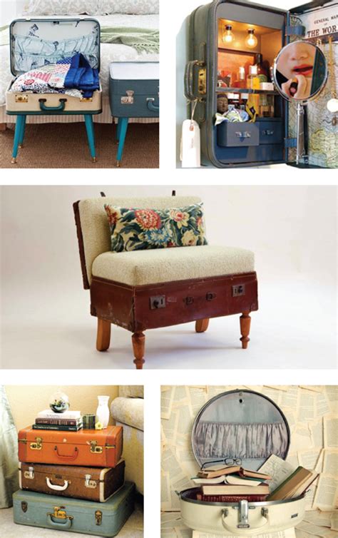 Vintage Luggage Upcycling Suitcase Chair Upcycled Furniture