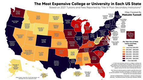 The Most Expensive College In Each Us State Digg