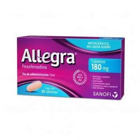 Fexofenadine Allegra 180 Mg Tablet Non Prescription Treatment Anti
