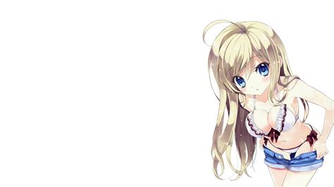 Wallpaper Drawing Blonde Simple Background Anime