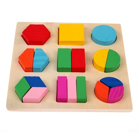 1 Pcs Children Baby Wooden Toys Geometric Three Dimensional Jigsaw