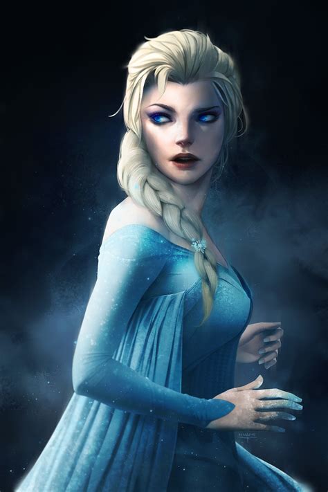 Princess Elsa Frozen Movie Artwork Hd Wallpaper