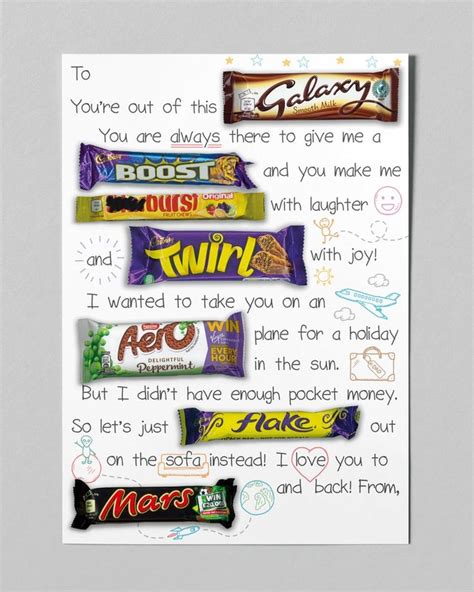 Fathers Day T Fathers Day Present T For Dad Candygram Chocolate T For Dad Grandad