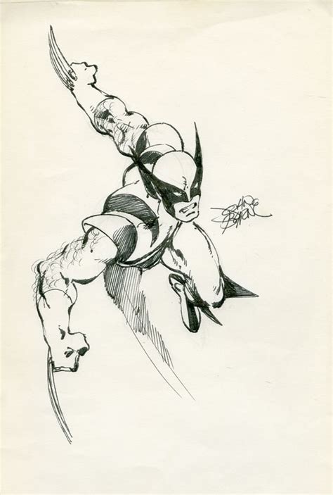 John Byrne WOLVERINE Sketch Wolverine Artwork Wolverine Marvel Comics Artwork Marvel Art