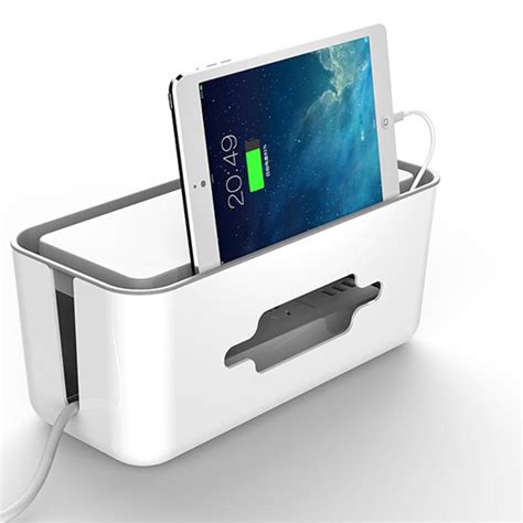 When you are playing game or doing your work, but suddenly the computer shut down as you bump into the plug which is under your desk. Plastic Wire Storage Box Power Line Storage organizer ...