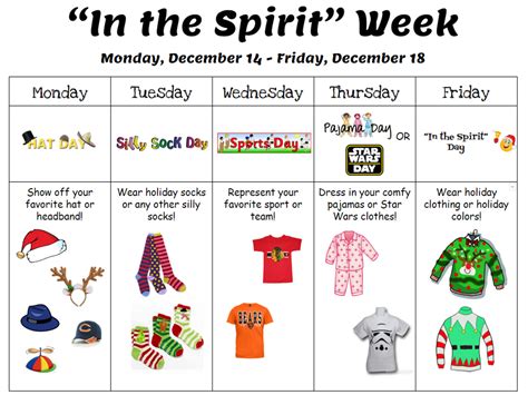 Inject some festive holiday spirit into your lessons with these for many of us, christmas is an exciting time of year that promises an extra burst of food, friends, and time with family. Image result for holiday spirit week ideas | Holiday ...