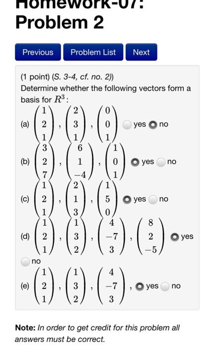 Solved Determine Whether The Following Vectors Form A Basis