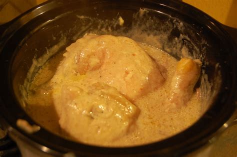 Arrange the chicken legs in a slow cooker. Easy Chicken Leg Quarters in the Crock Pot | Delishably