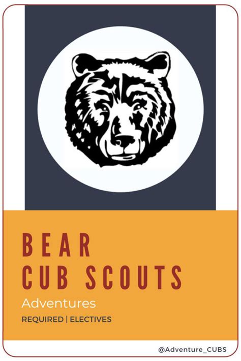 Cub Scout Bear Requirements Rank Adventures Adventure Cubs
