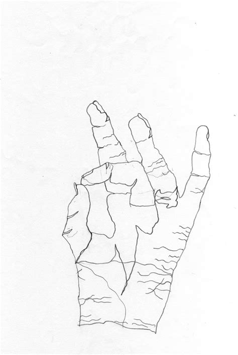 de dibujo artístico y color Dibujo de la propia mano sin mirar el dibujo
