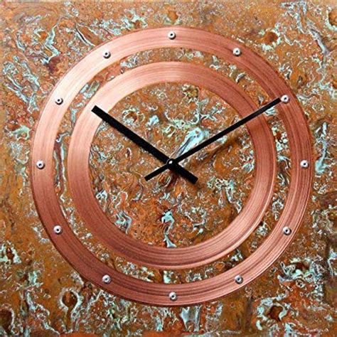 16 Inch Copper Wall Clock Rustic Farmhouse Art Decor 7th